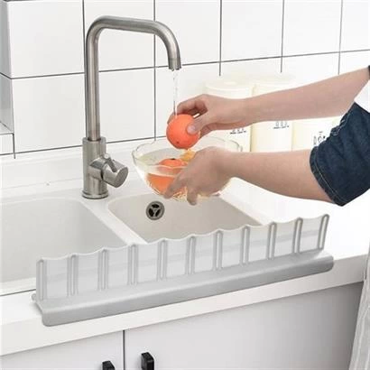 Vantuzlu Kauçuk Sıvı Su Sızdırmaz  Mutfak Banyo Duş Bariyeri Lavabo Kenar Tutucu Set ( Lisinya )