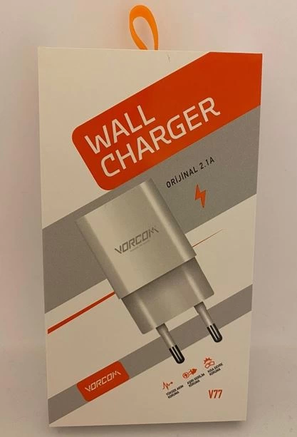 Vorcom Ecotech Wall Charger E77 5 Volt 2.1 Amper Usb Başlık Adaptör ( Lisinya )