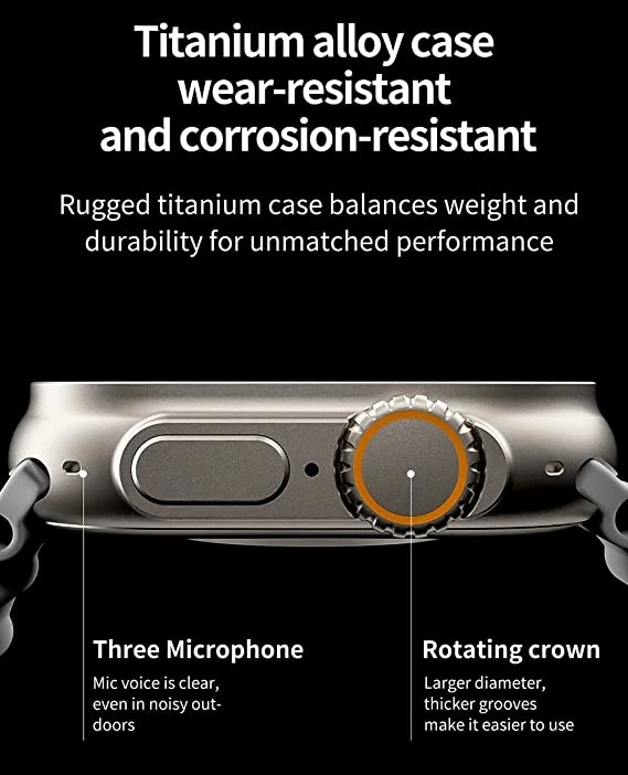 Ws28 Ultra 49mm Siri Tansiyon Ateş Nabız Ölçer Akıllı Saat ( Lisinya )