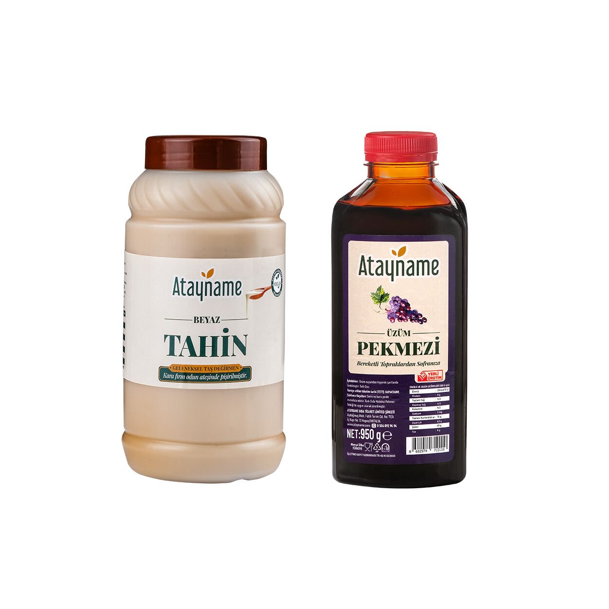 Lisinya Beyaz Tahin 900 G & Üzüm Pekmezi Paketi 950 Ml.