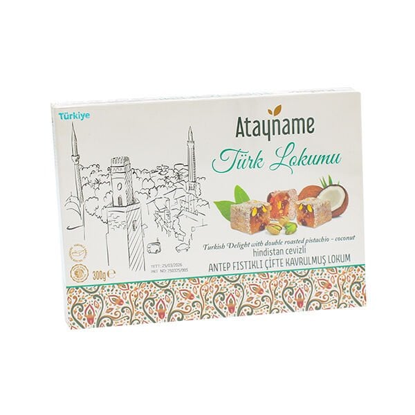 Lisinya Hindistan Cevizli Antep Fıstıklı Çifte Kavrulmuş Lokum 300 G