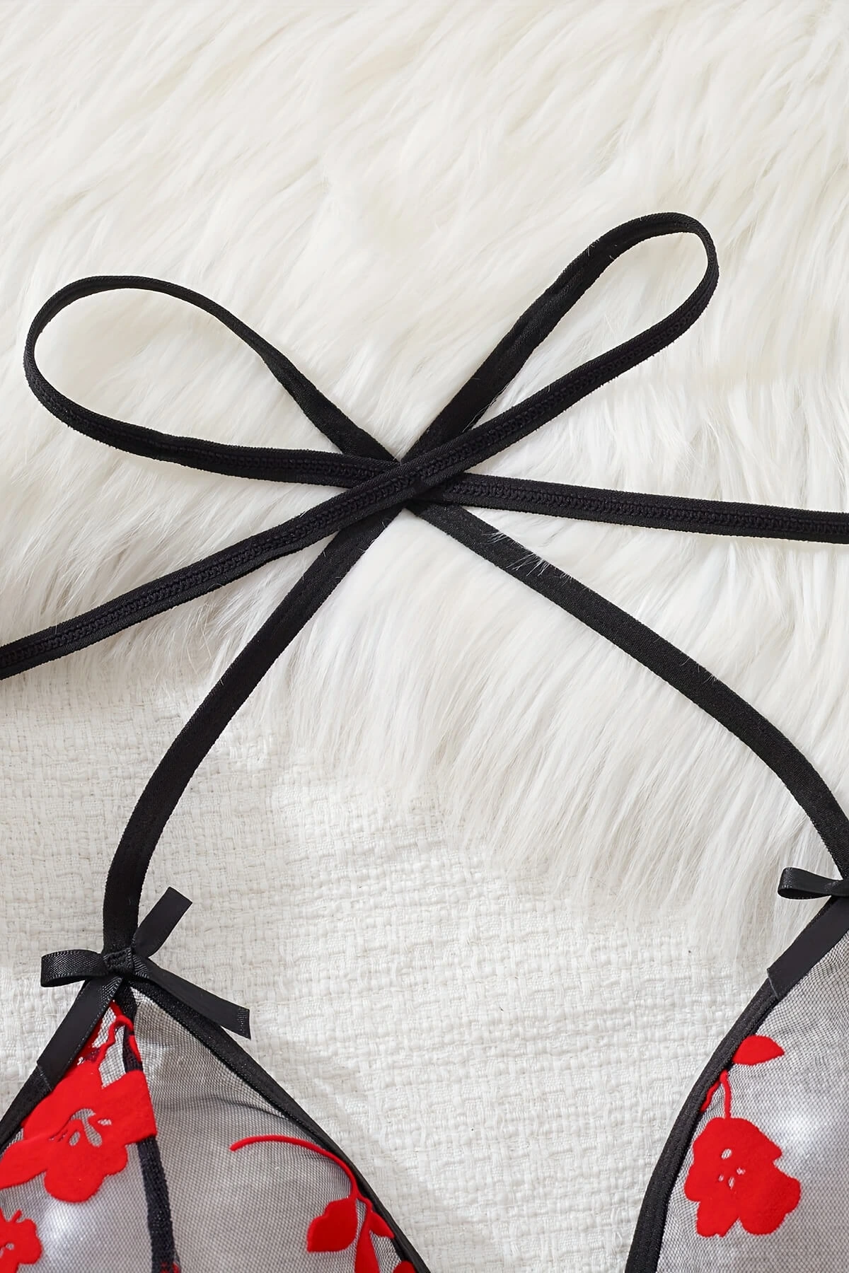 Çiçek Desenli Siyah Transparan Gecelik TM1319 Çiçek Desenli Siyah Transparan Gecelik TM1319