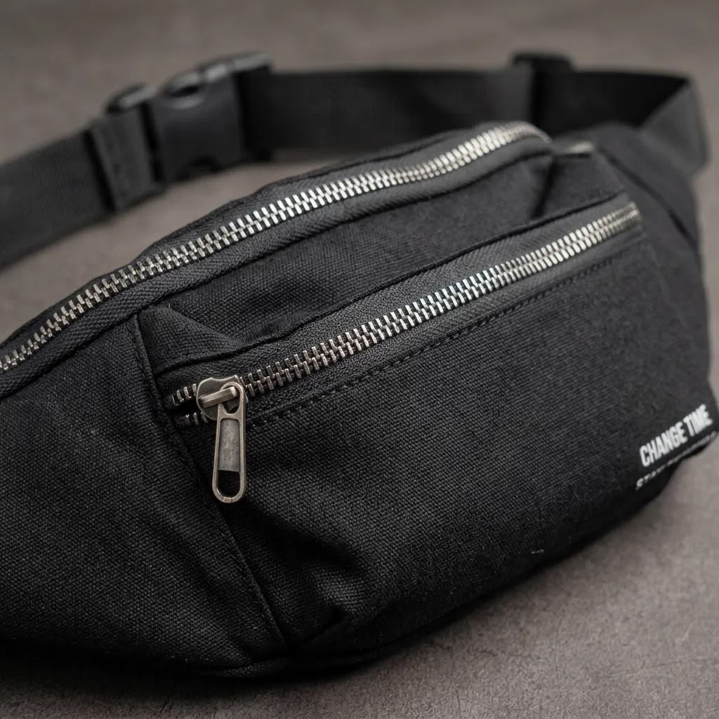 Siyah Unisex Bel Çantası Çapraz Askılı Günlük Kullanım Fermuarlı 30x13 cm - Lisinya Siyah Unisex Bel Çantası Çapraz Askılı Günlük Kullanım Fermuarlı 30x13 cm - Lisinya