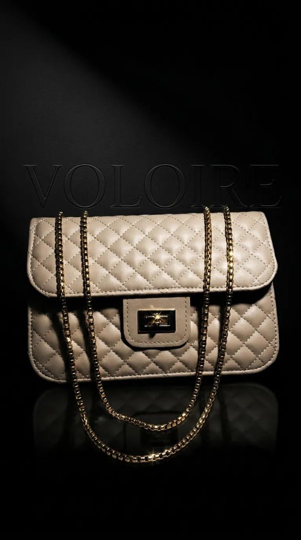 Bej Kapitone Suni Deri Gold Zincirli Omuz Çanta 23×16 cm - Lisinya Bej Kapitone Suni Deri Gold Zincirli Omuz Çanta 23×16 cm - Lisinya