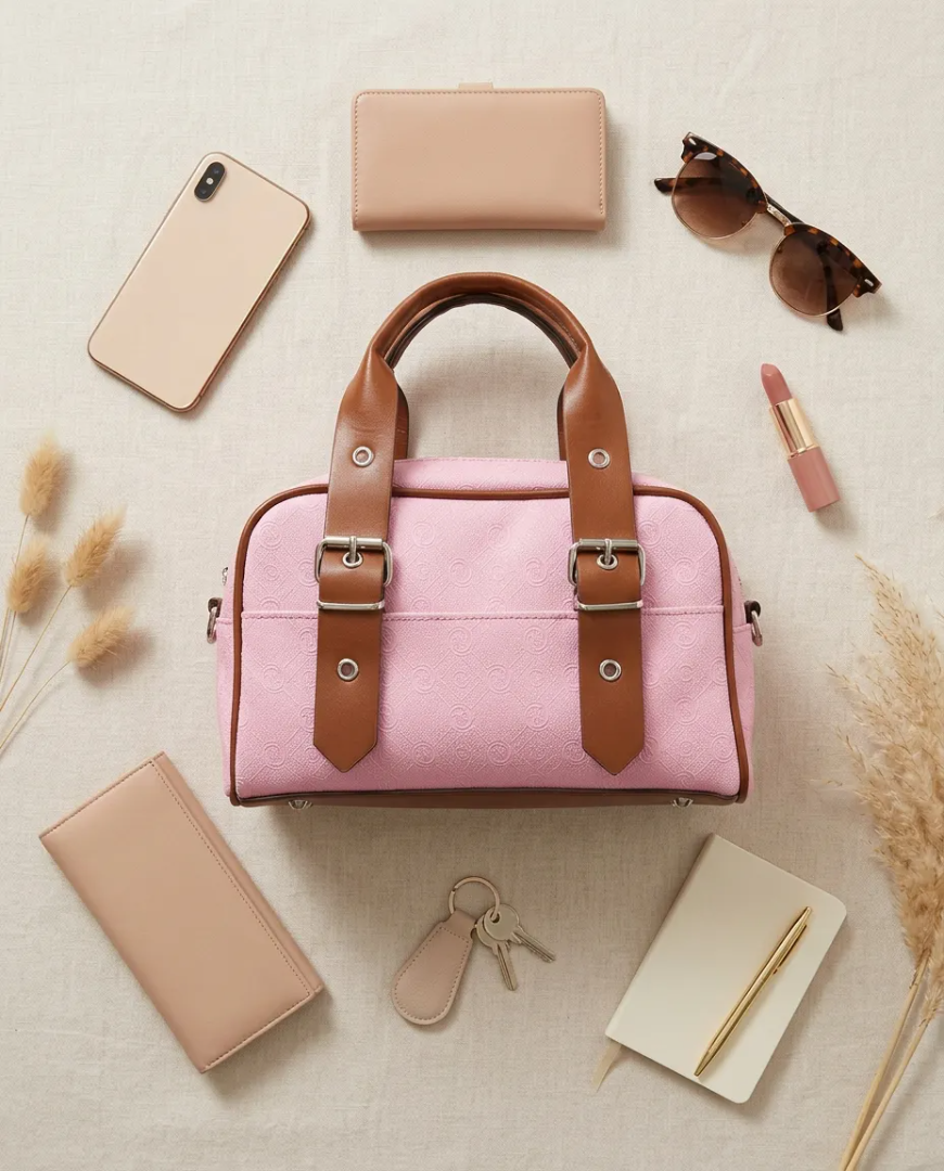 City Bloom Pembe Omuz Çantası - Lisinya