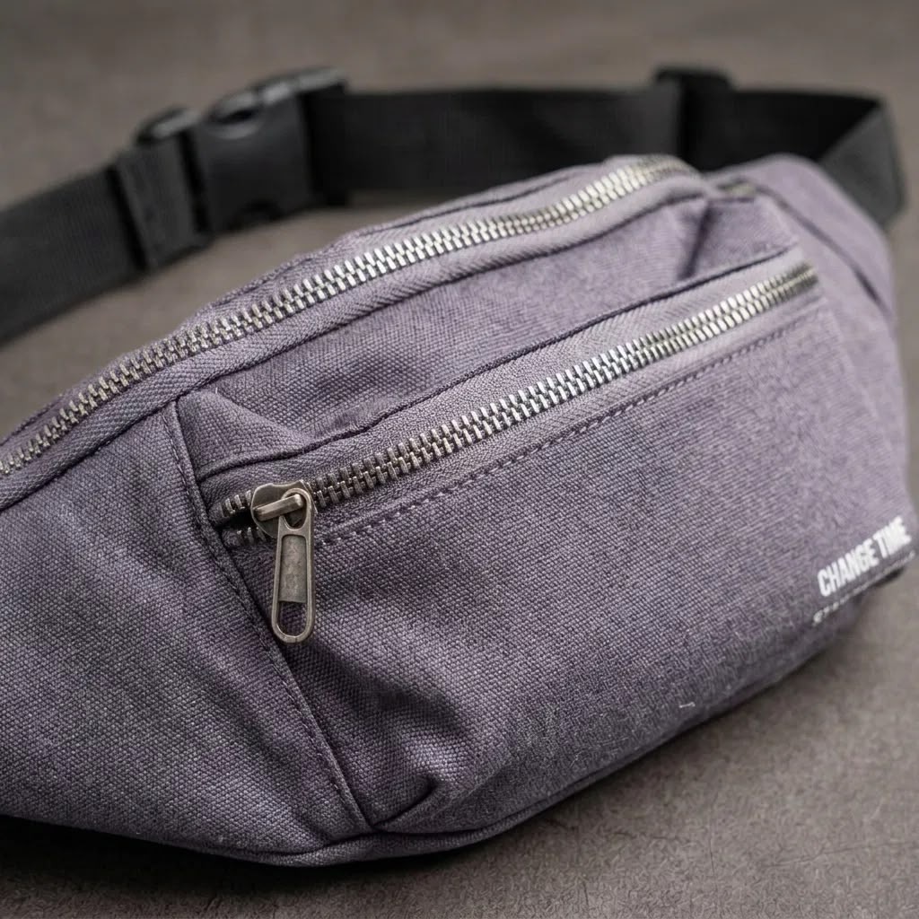 Lila Unisex Bel Çantası Çapraz Askılı Günlük Kullanım Fermuarlı 30x13 cm - Lisinya Lila Unisex Bel Çantası Çapraz Askılı Günlük Kullanım Fermuarlı 30x13 cm - Lisinya