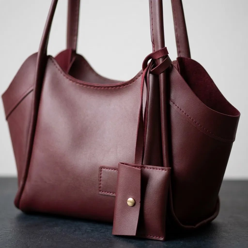 Bordo Gold Aksesuarlı Omuz Çantası Kadın Günlük Şık El ve Omuz Çantası 30x21 cm - Lisinya Bordo Gold Aksesuarlı Omuz Çantası Kadın Günlük Şık El ve Omuz Çantası 30x21 cm - Lisinya