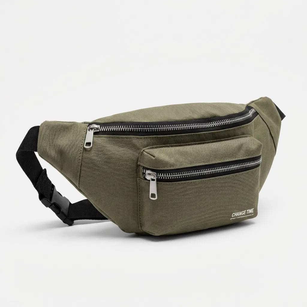 Haki Unisex Bel Çantası Çapraz Askılı Günlük Kullanım Fermuarlı 30x13 cm - Lisinya Haki Unisex Bel Çantası Çapraz Askılı Günlük Kullanım Fermuarlı 30x13 cm - Lisinya