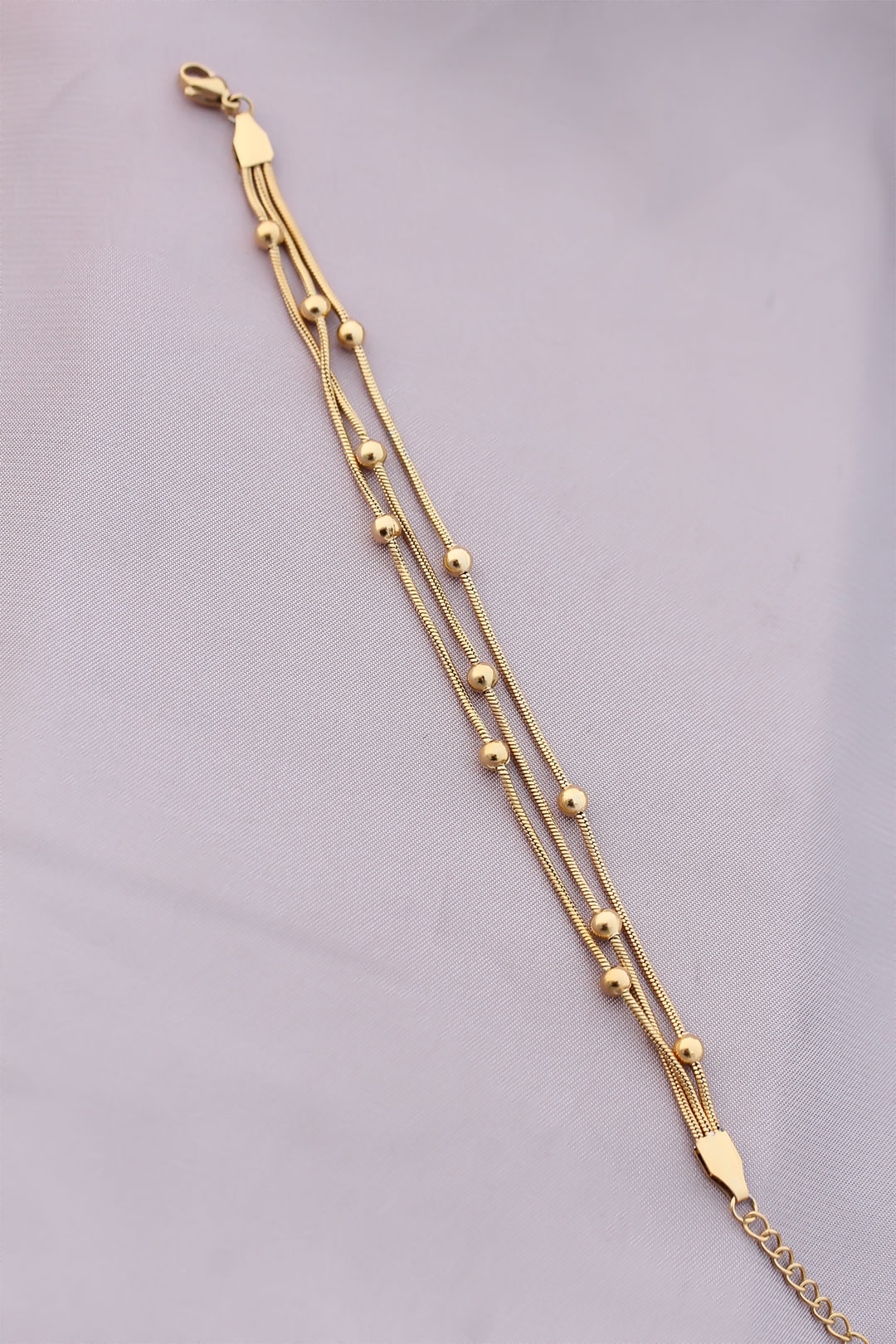 316L Kararmaz Çelik Gold Renk Top Zincirli Kadın Bileklik - Lisinya 316L Kararmaz Çelik Gold Renk Top Zincirli Kadın Bileklik - Lisinya