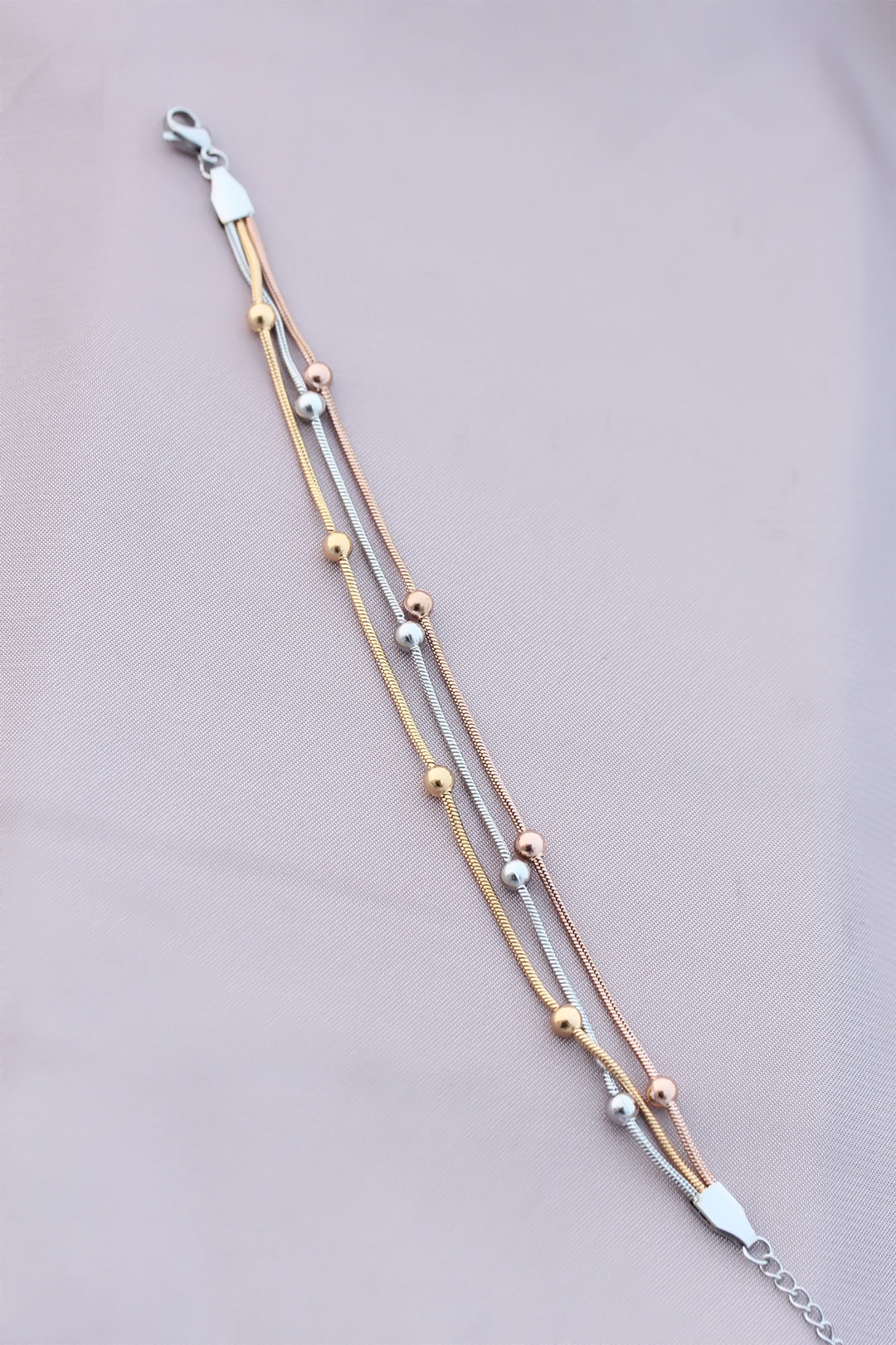 316L Kararmaz Çelik Gümüş Renk Top Zincirli Kadın Bileklik - Lisinya 316L Kararmaz Çelik Gümüş Renk Top Zincirli Kadın Bileklik - Lisinya