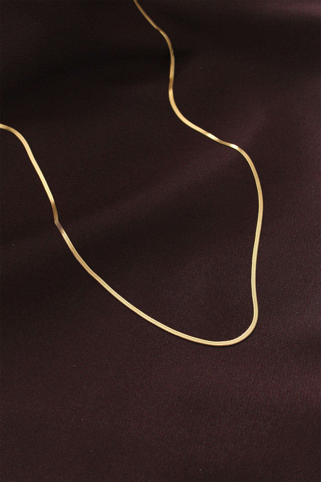 Çelik Gold Renk 60 cm İnce İtalyan Zincir Kolye - Lisinya