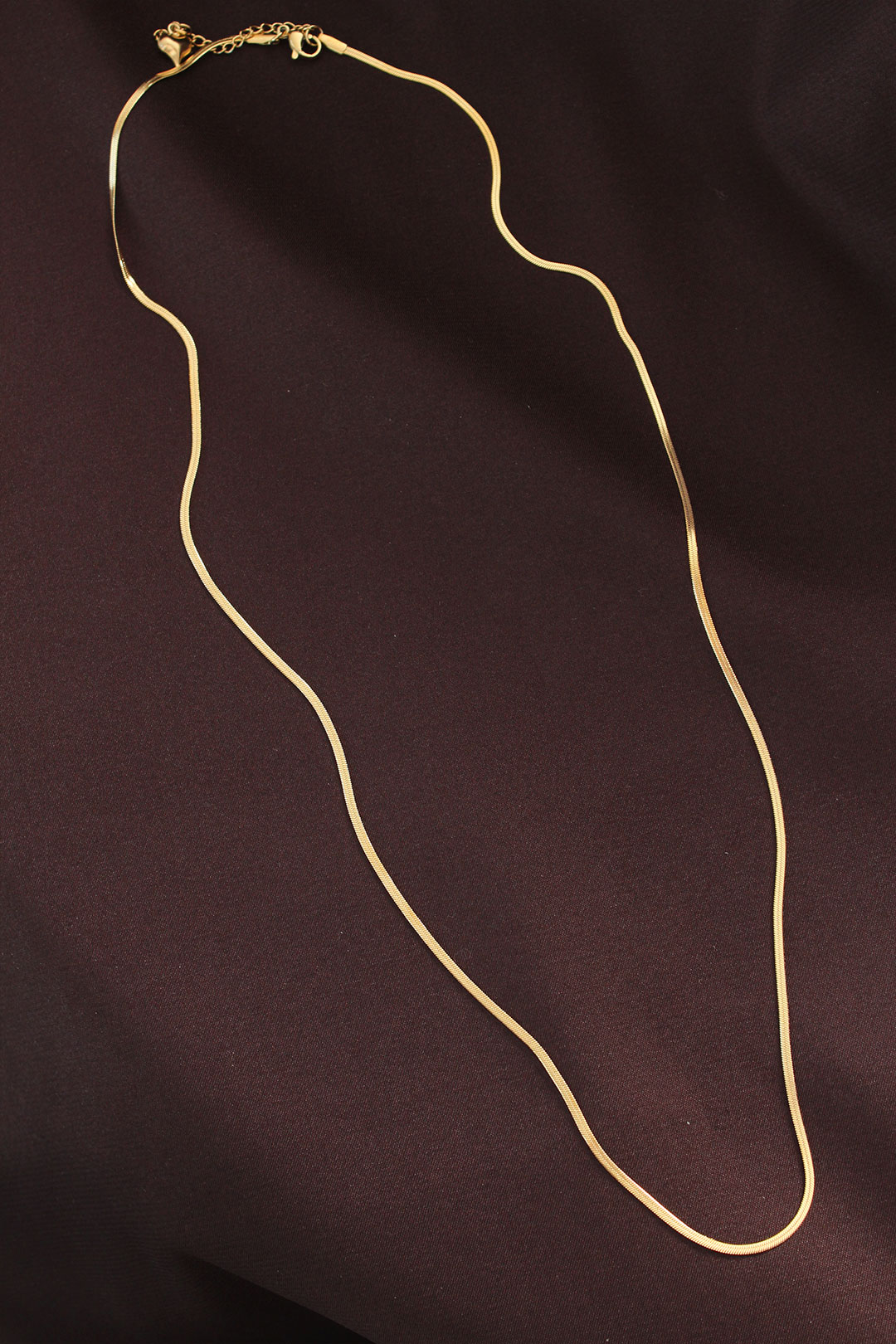 Çelik Gold Renk 60 cm İnce İtalyan Zincir Kolye - Lisinya