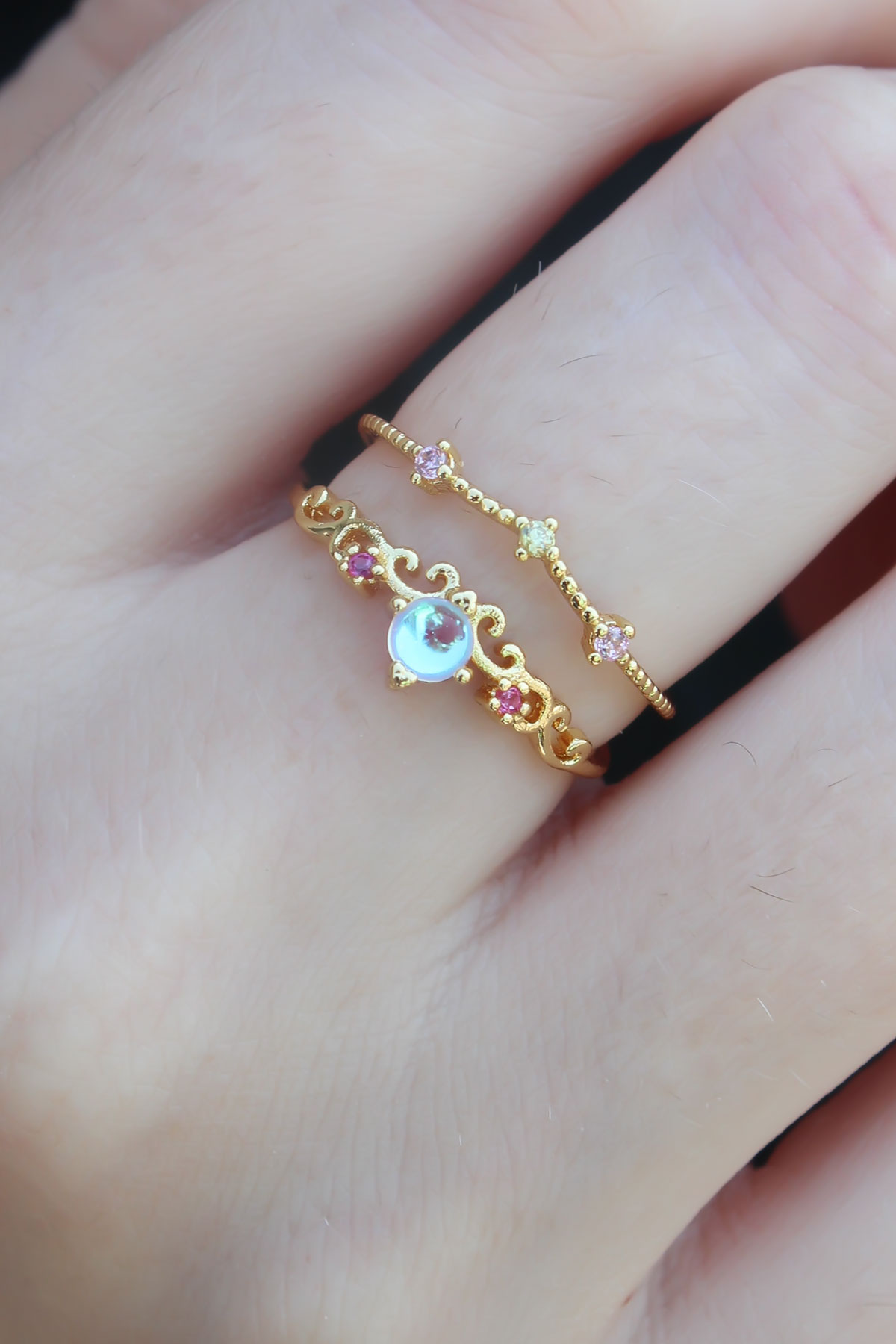 Gold Renk Zirkon Taşlı Taç Model Kadın Yüzük - Lisinya Gold Renk Zirkon Taşlı Taç Model Kadın Yüzük - Lisinya