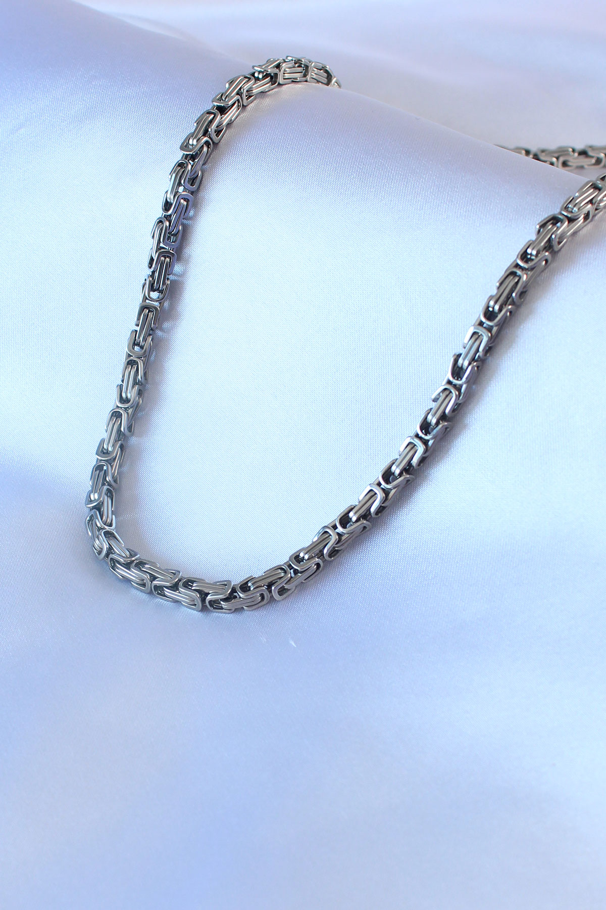 316L Çelik Gümüş Renk Kral Zincir Model Erkek Kolye - Lisinya 316L Çelik Gümüş Renk Kral Zincir Model Erkek Kolye - Lisinya