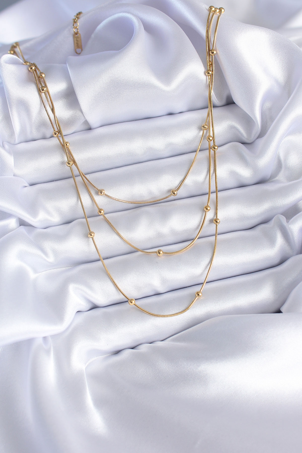 316L Çelik Gold Renk 3'lü Minimal Toplu Kadın Kolye - Lisinya 316L Çelik Gold Renk 3'lü Minimal Toplu Kadın Kolye - Lisinya