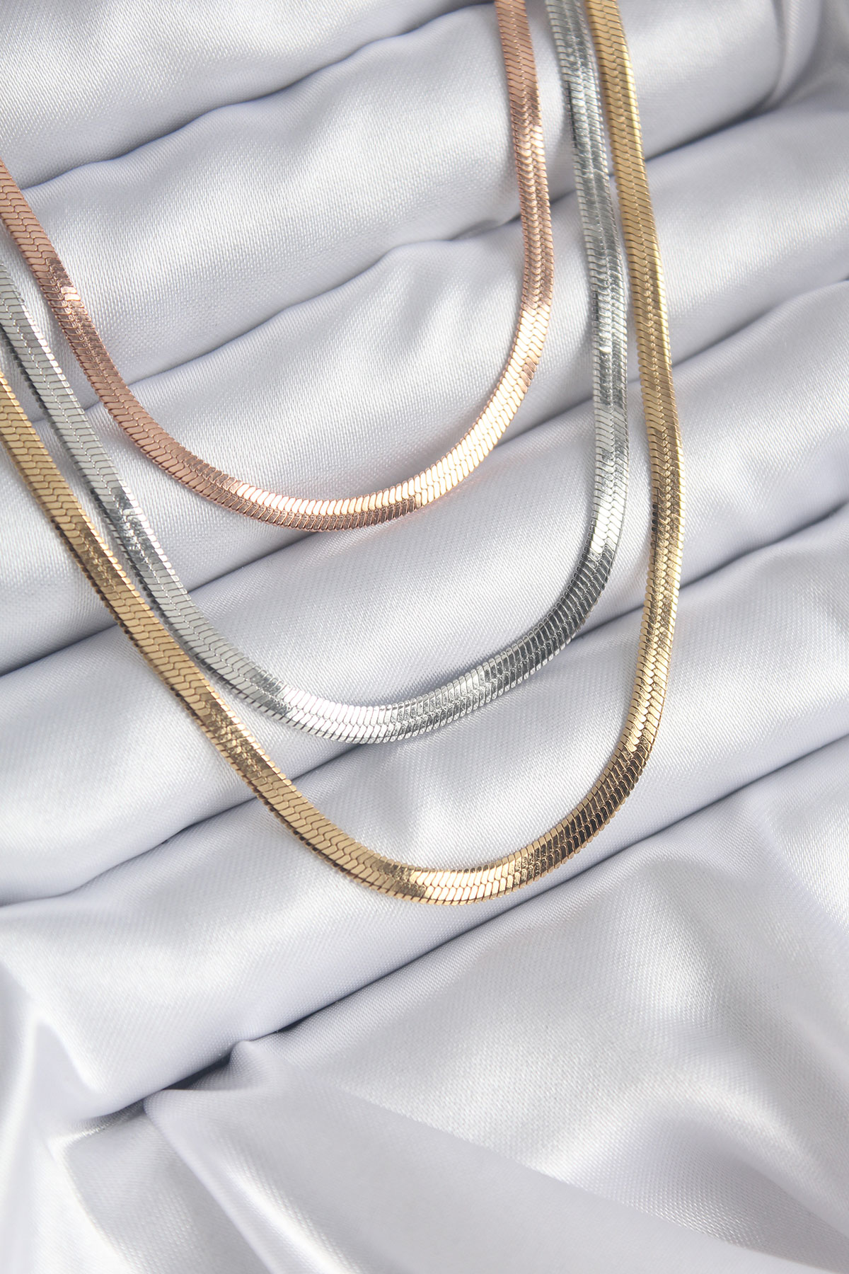 316L Çelik Mix Renk İtalyan Zincir Model Kadın Kolye - Lisinya