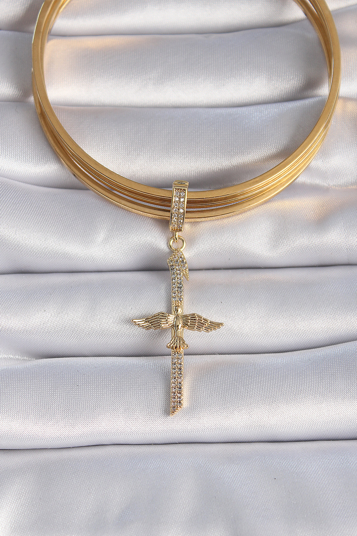 Pirinç Gold Renk Zirkon Taş Detaylı Elif Model Anka Kuşu Figür Ajda Charm - Lisinya Pirinç Gold Renk Zirkon Taş Detaylı Elif Model Anka Kuşu Figür Ajda Charm - Lisinya