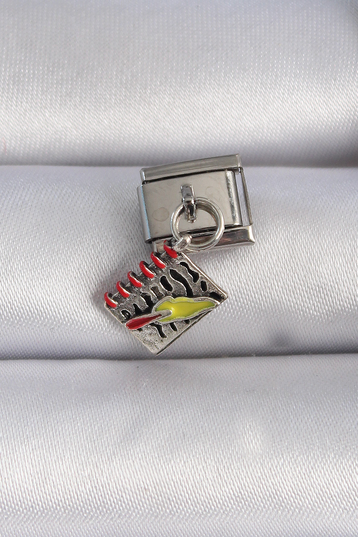 316L Çelik Gümüş Renk Sallantı Defter Figür Nomination Charm - Lisinya