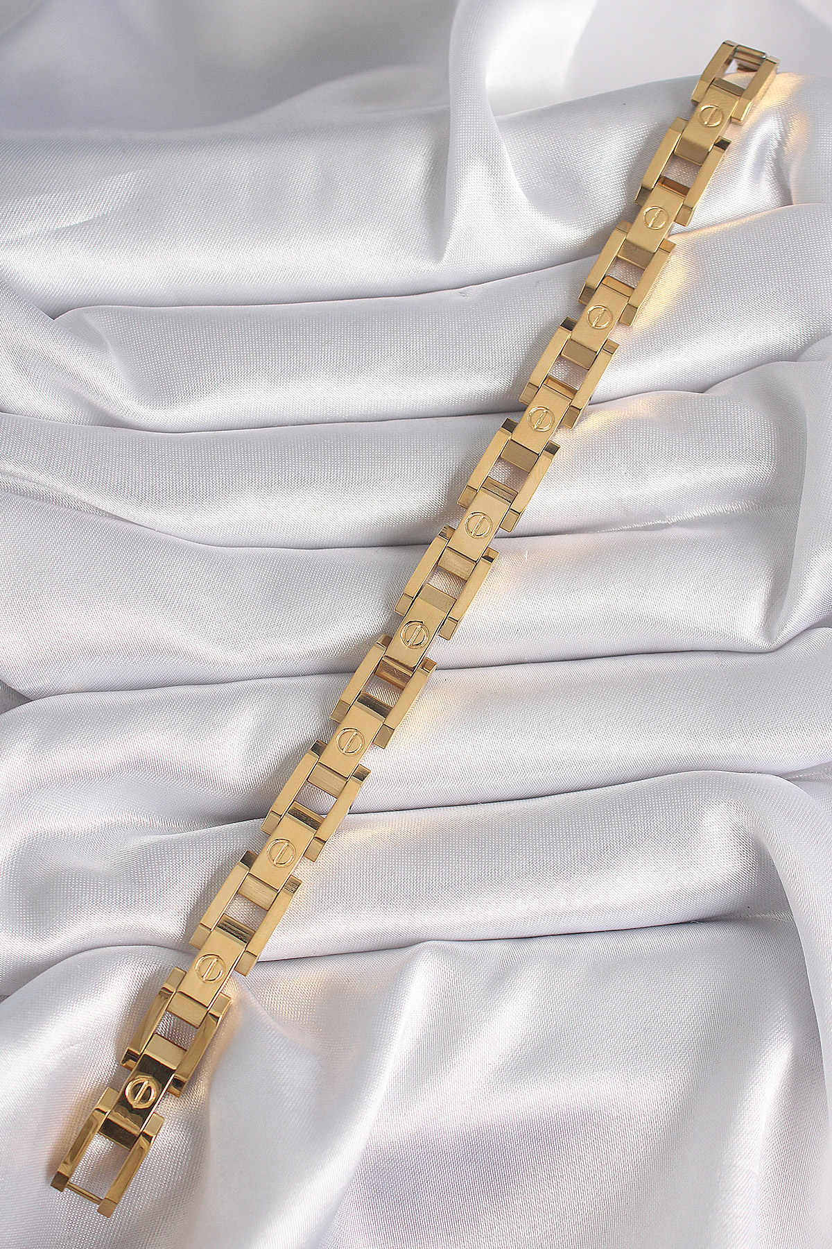 316L Çelik Gold Renk Unisex Bileklik - Lisinya