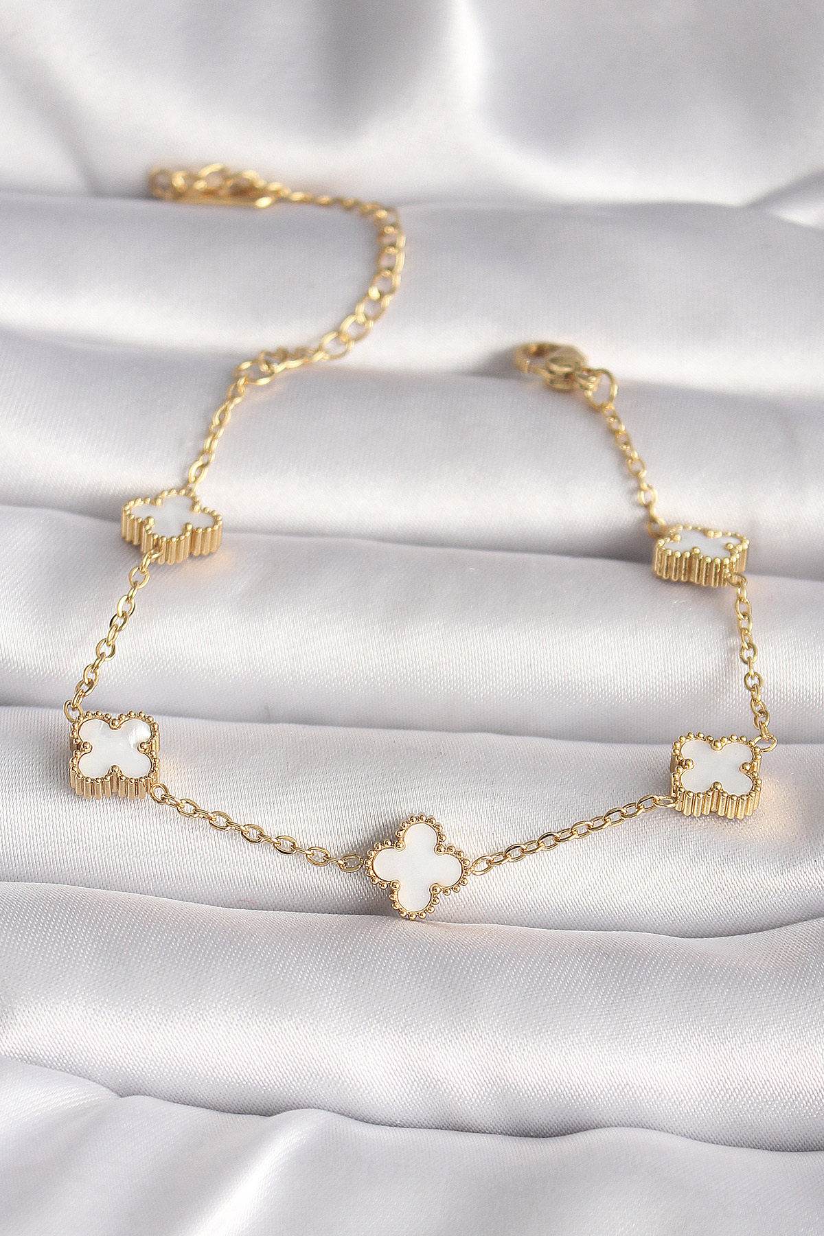 316L Çelik Gold Renk Baby Boy Yonca Model Kadın Bileklik - Lisinya 316L Çelik Gold Renk Baby Boy Yonca Model Kadın Bileklik - Lisinya