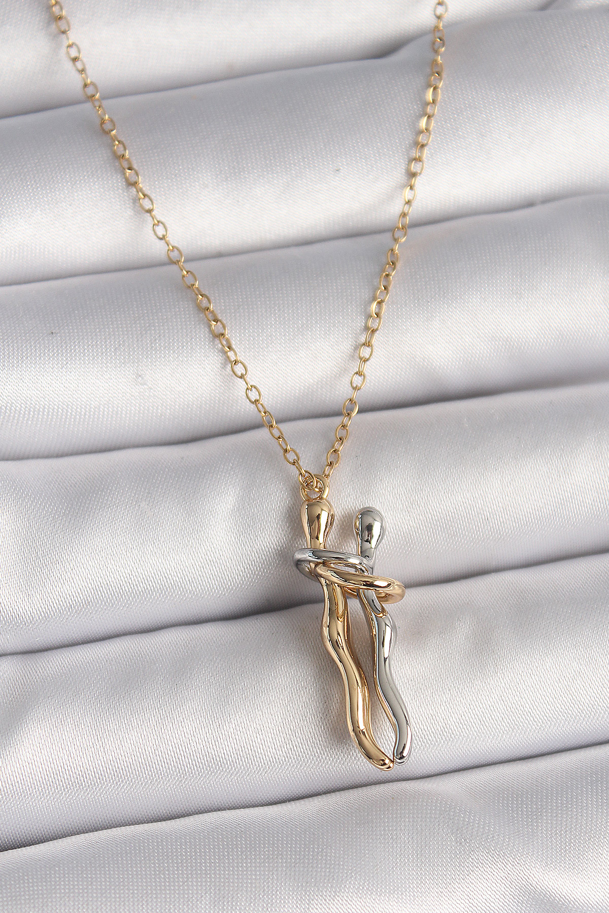 316L Çelik Gold Renk Zincir Renkli Sarılma Model Kadın Kolye - Lisinya 316L Çelik Gold Renk Zincir Renkli Sarılma Model Kadın Kolye - Lisinya