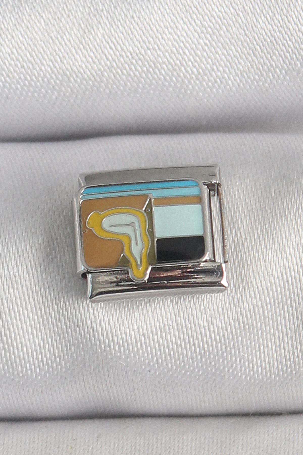 316L Çelik Gümüş Renk Renkli Portre Model Nomination Charm - Lisinya