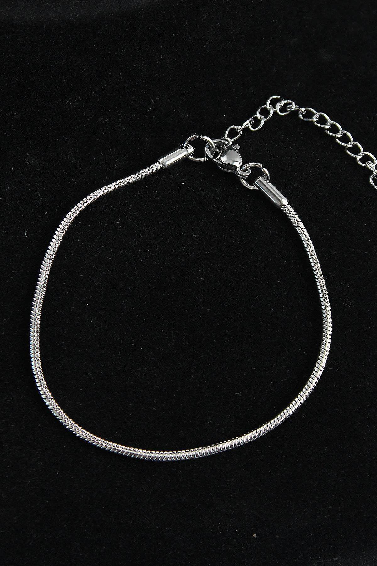 316L Çelik Oval İtalyan Model Gümüş Renk Erkek Bileklik - Lisinya