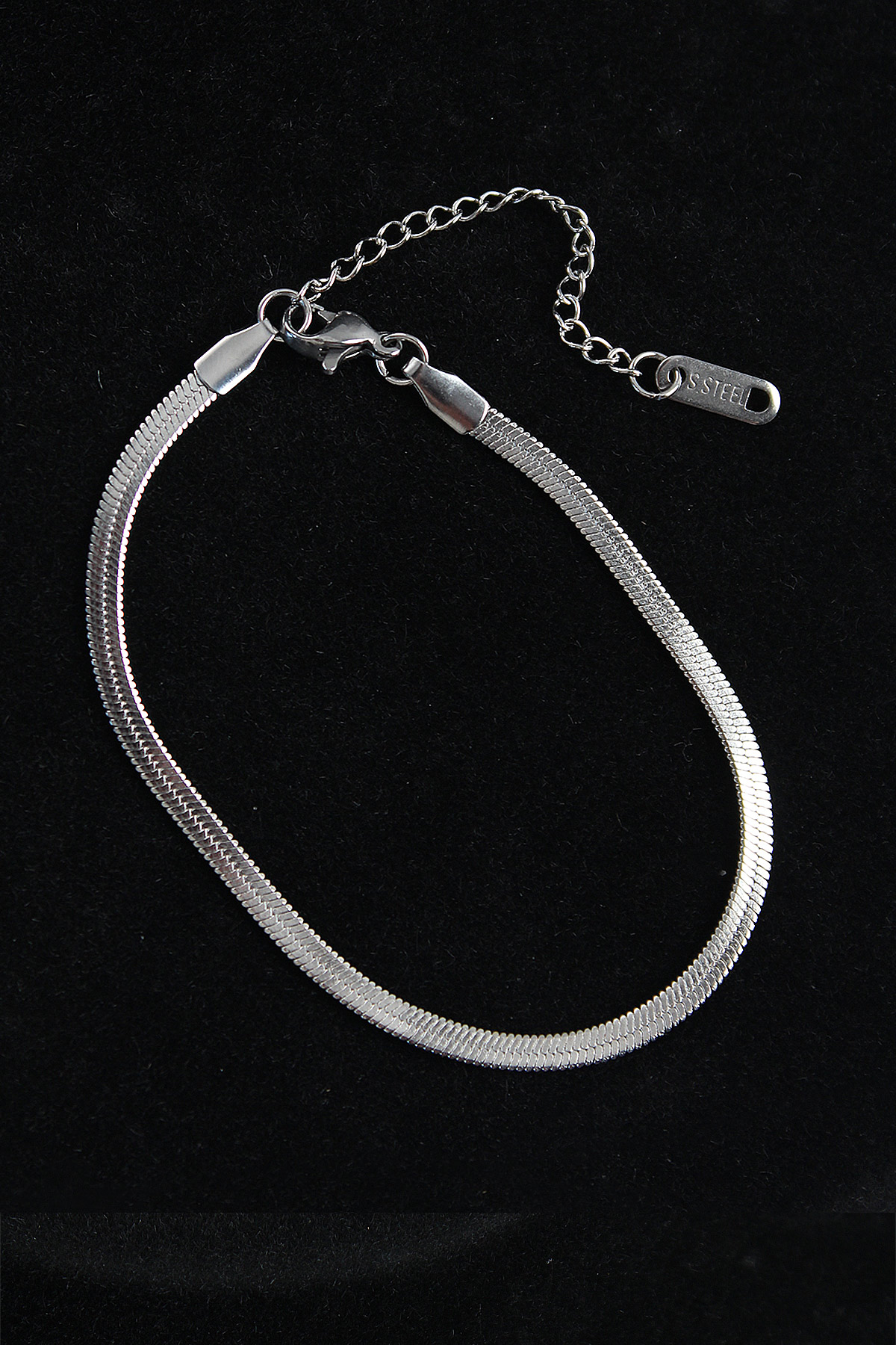 316L Çelik İtalyan Model Gümüş Renk Erkek Bileklik - Lisinya