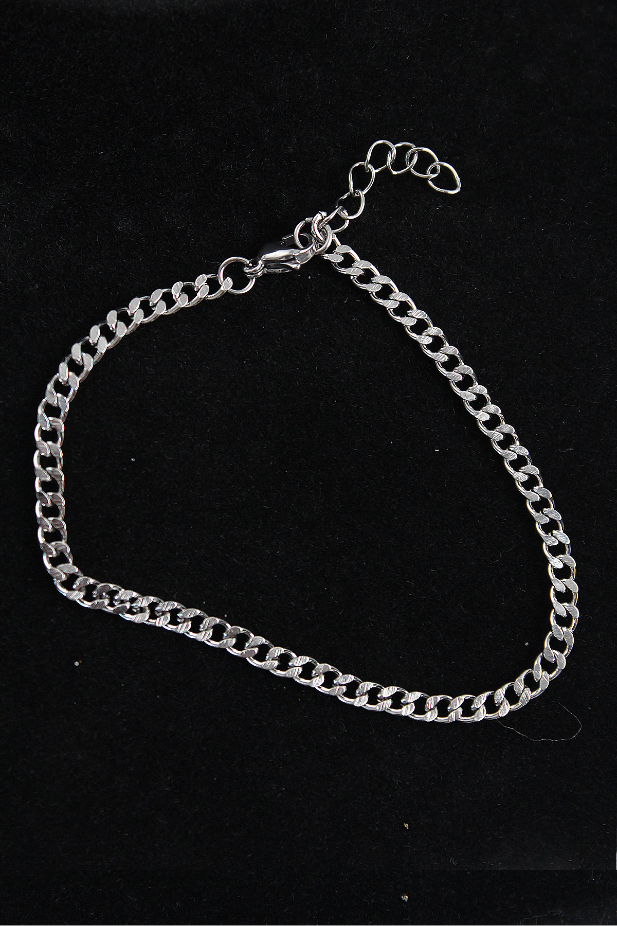 316L Çelik İnce Klasik Model Gümüş Renk Erkek Bileklik - Lisinya