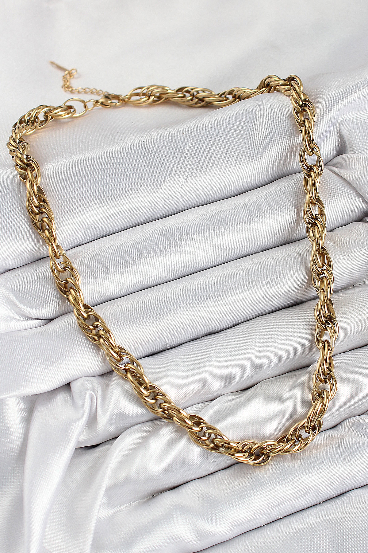 316L Çelik Halat Model Gold Renk Kadın Kolye - Lisinya 316L Çelik Halat Model Gold Renk Kadın Kolye - Lisinya