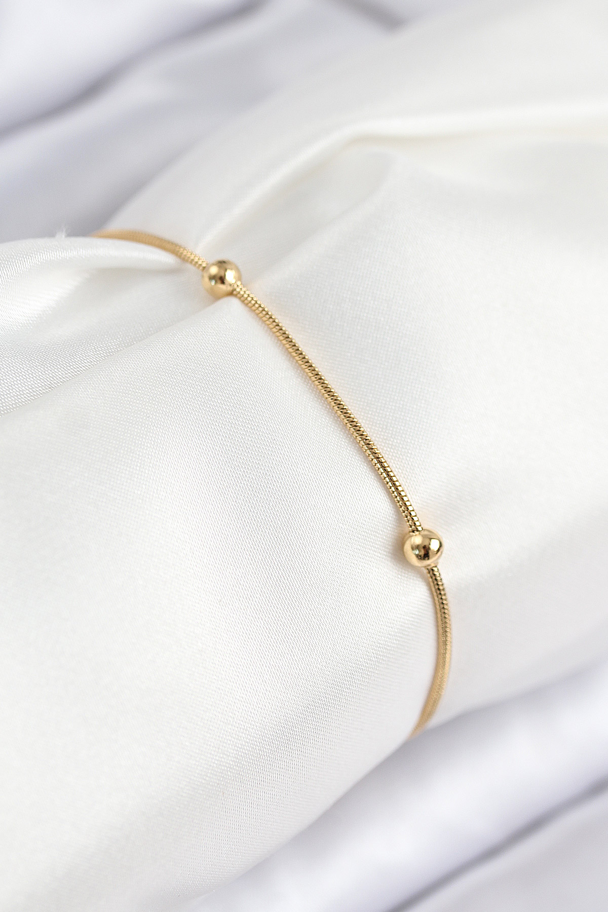 316L Çelik Topcuk Model Gold Renk Kadın Bileklik - Lisinya