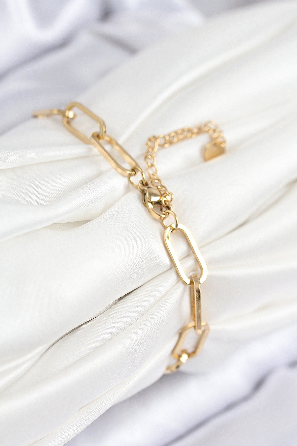 316L Çelik Nazar Boncuğu Ve Zirkon Taşlı Kalp Model Gold Renk Kadın Bileklik - Lisinya 316L Çelik Nazar Boncuğu Ve Zirkon Taşlı Kalp Model Gold Renk Kadın Bileklik - Lisinya