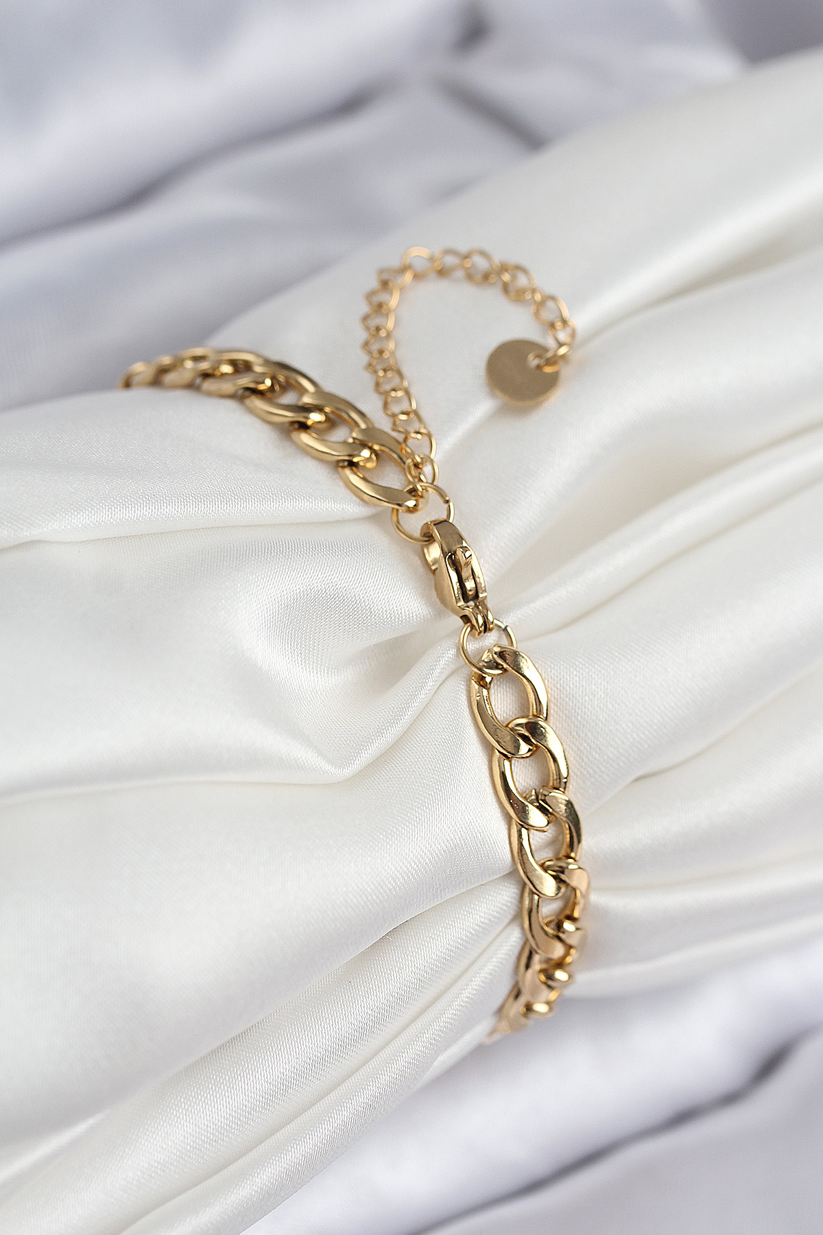 316L Çelik Nazar Boncuk Detaylı Yonca Model Gold Renk Kadın Bileklik - Lisinya 316L Çelik Nazar Boncuk Detaylı Yonca Model Gold Renk Kadın Bileklik - Lisinya