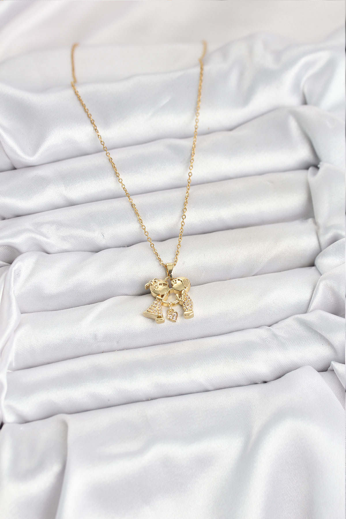 316L Çelik Zincir Gold Renk Erkek Kız Model Kadın Kolye - Lisinya