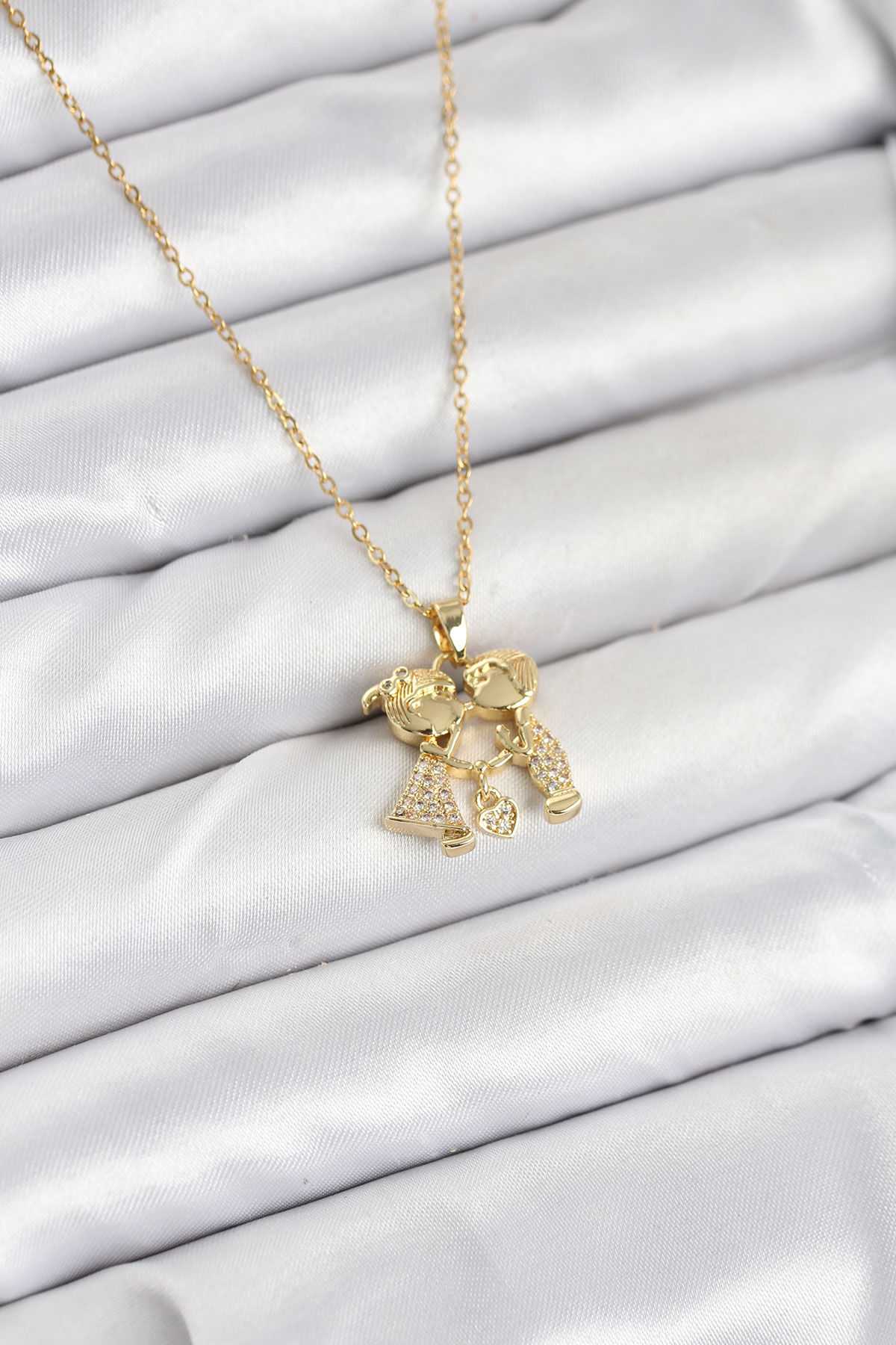 316L Çelik Zincir Gold Renk Erkek Kız Model Kadın Kolye - Lisinya