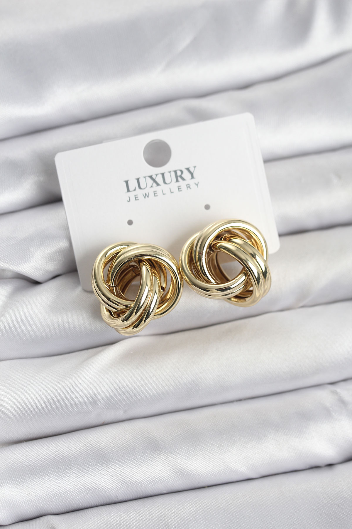 Pirinç Gold Renk Vintage Sarmal Model Kadın Küpe - Lisinya Pirinç Gold Renk Vintage Sarmal Model Kadın Küpe - Lisinya