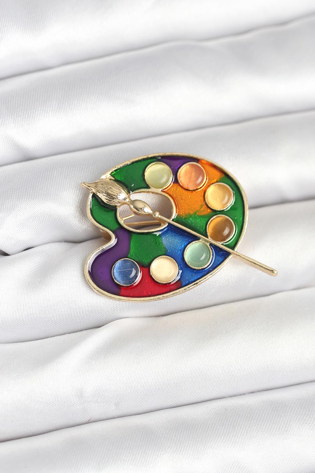 Ressam Paleti Model Broş - Lisinya