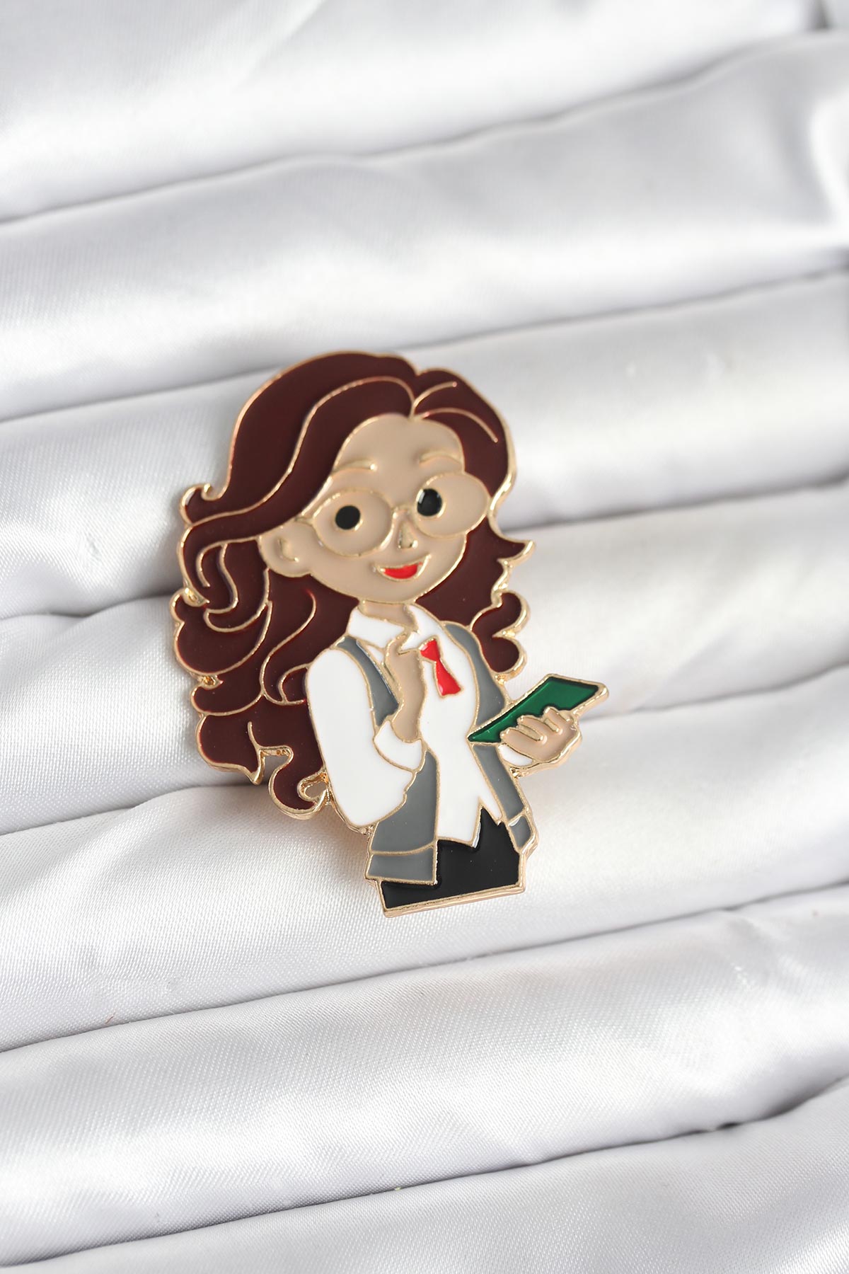 Öğretmen Figür Broş - Lisinya