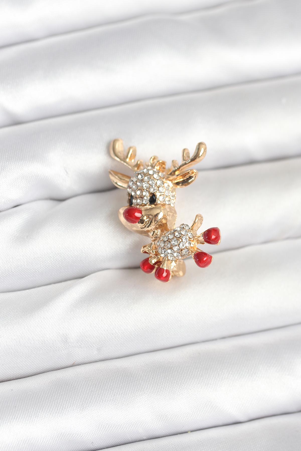 Noel Geyiği Model Yılbaşı Temalı Broş - Lisinya