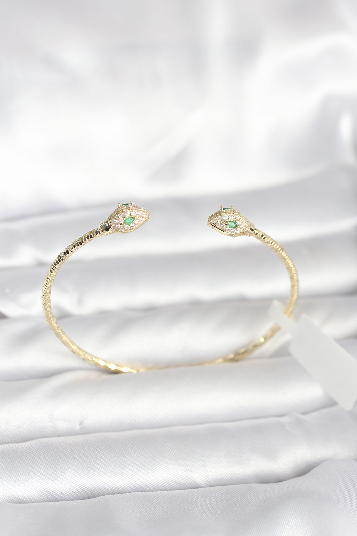 Pirinç Gold Renk Yılan Model Bileklik - Lisinya