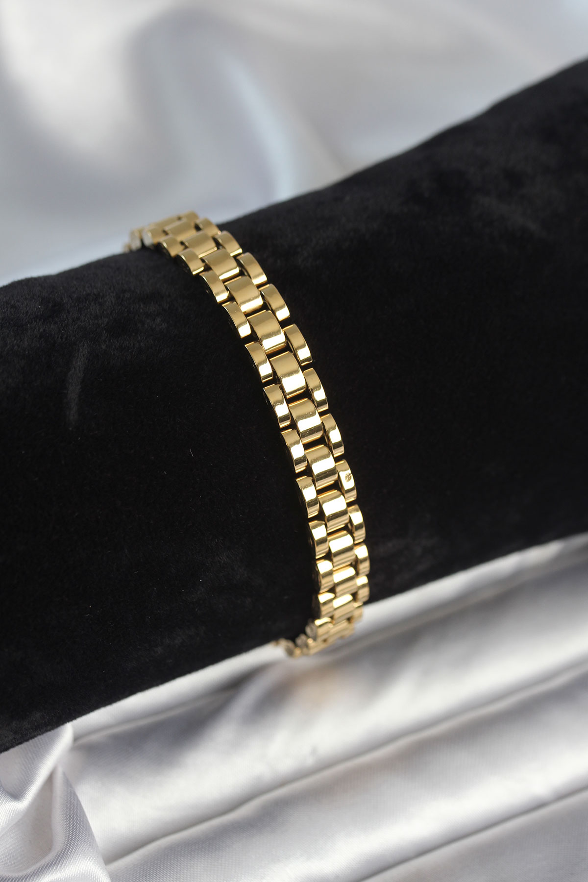 316L Çelik Gold Renk 7 mm Kalınlık Erkek Bileklik - Lisinya