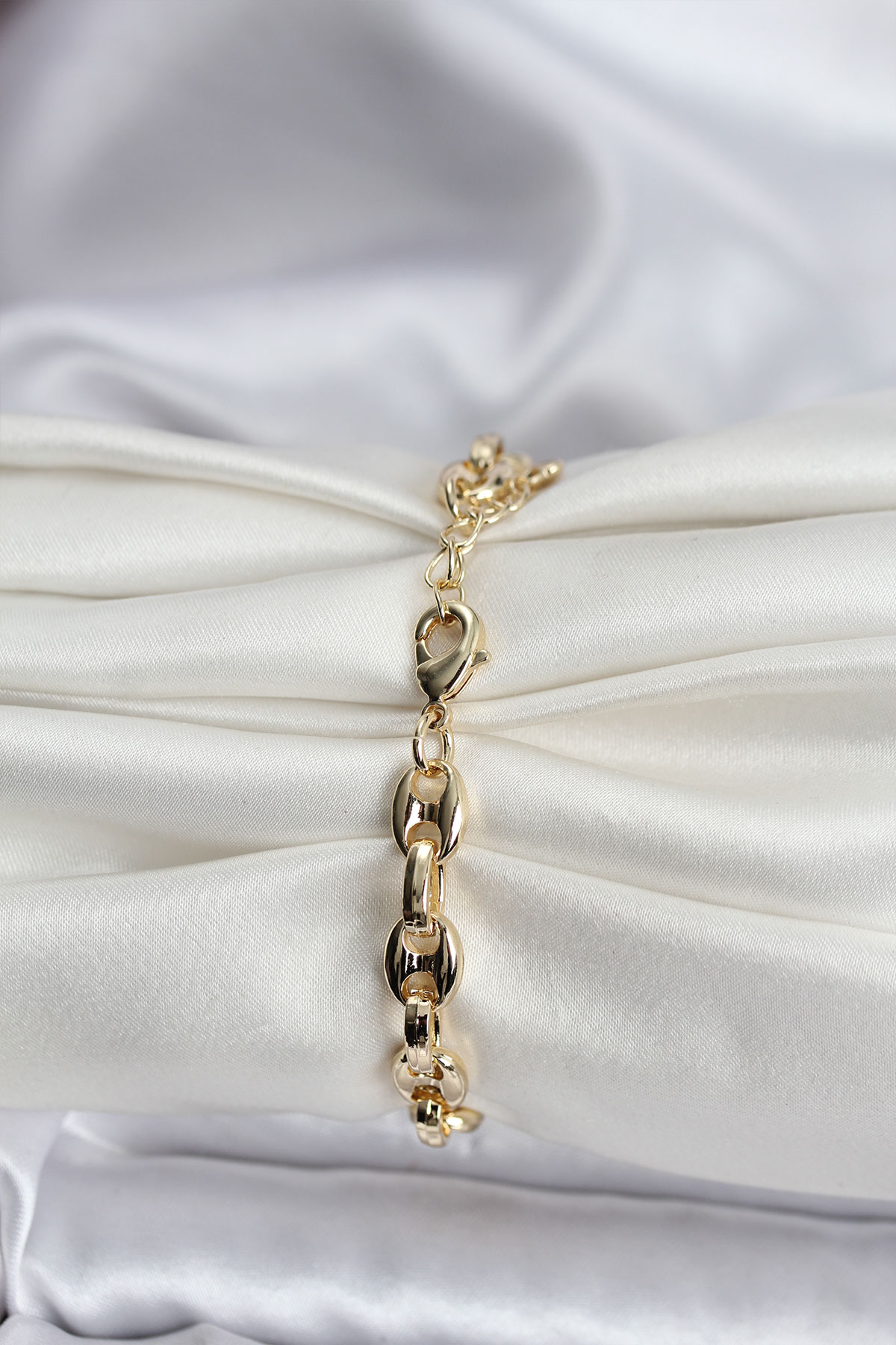 14K Gold Renk Kaplama Kahve Çekirdeği Model CM Kadın Bileklik - Lisinya