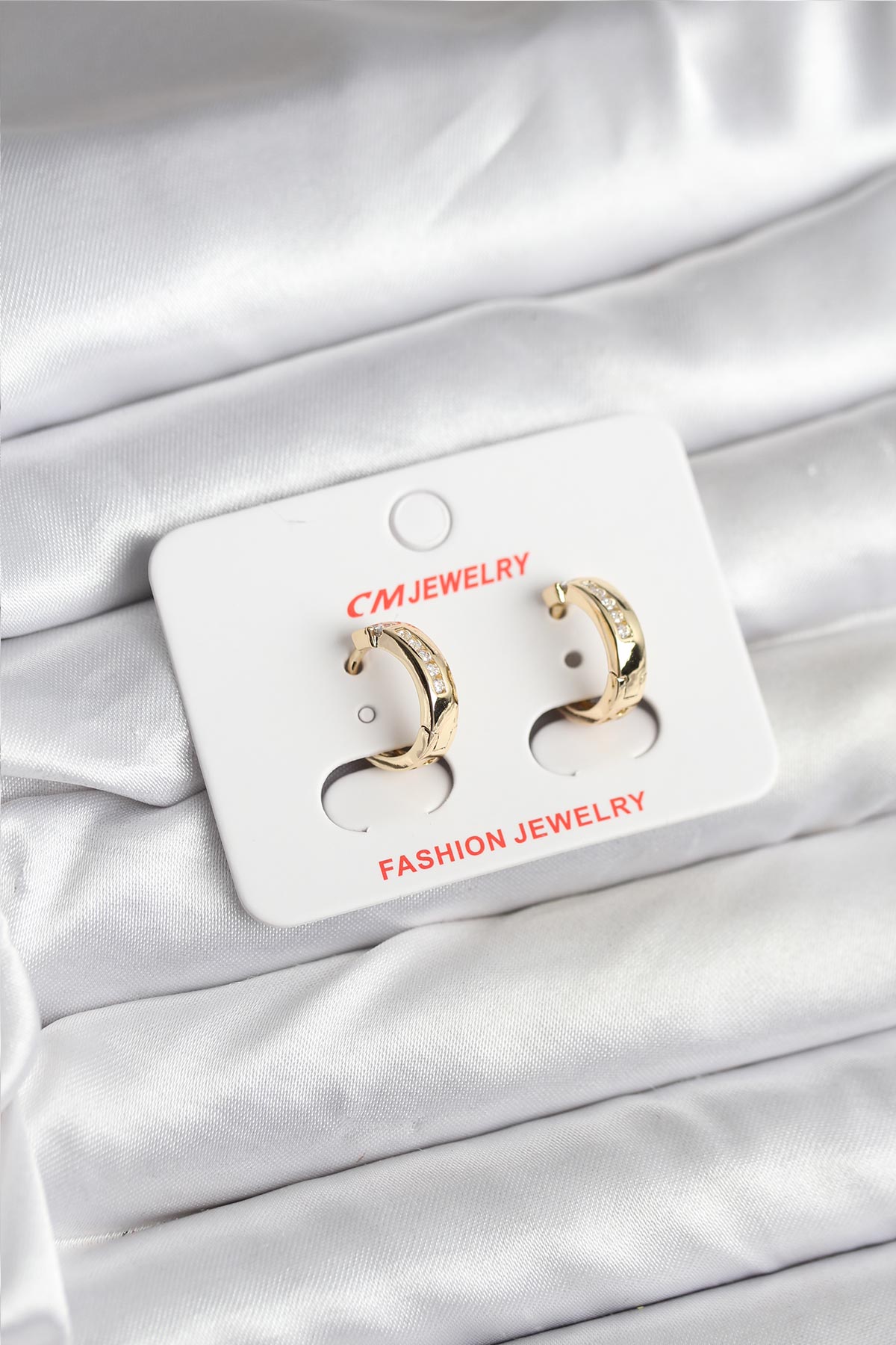 14K Gold Renk Kaplama CM Kadın Küpe - Lisinya