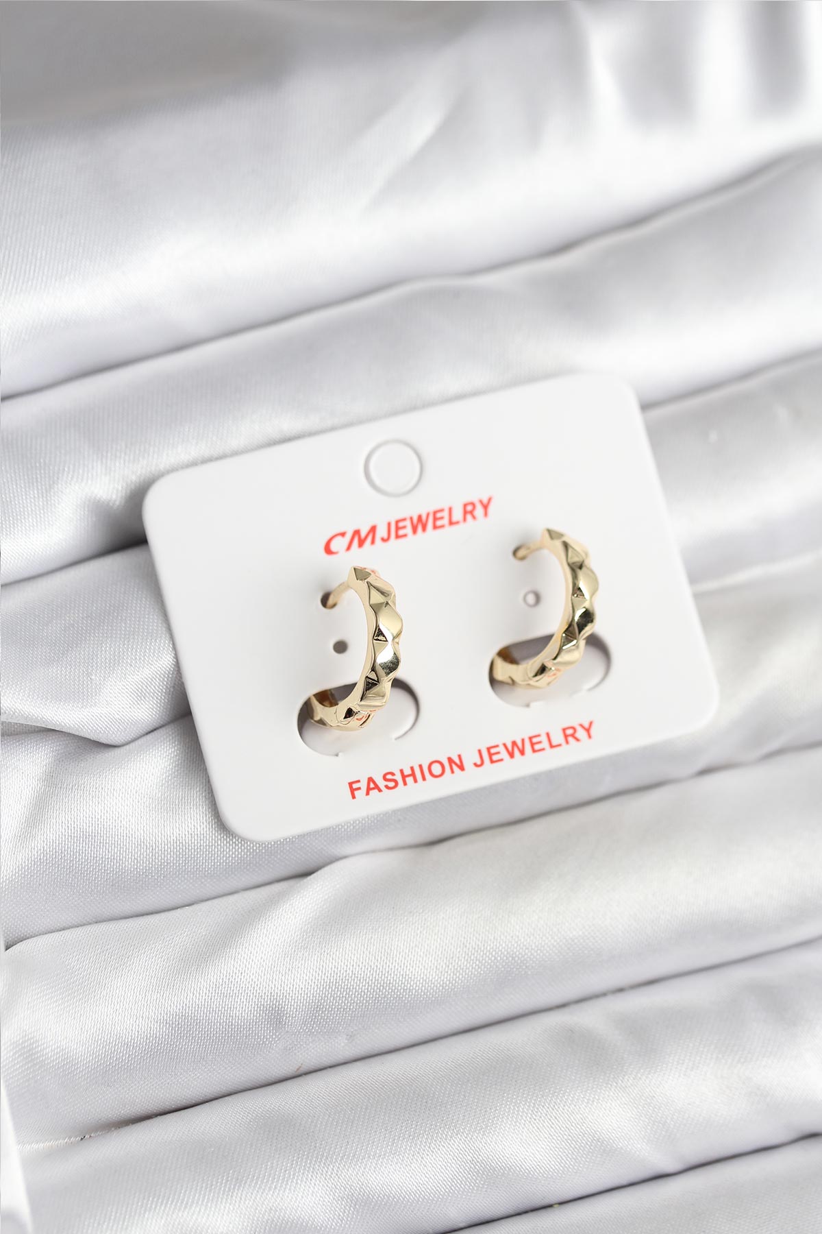 14K Gold Renk Kaplama CM Kadın Küpe - Lisinya