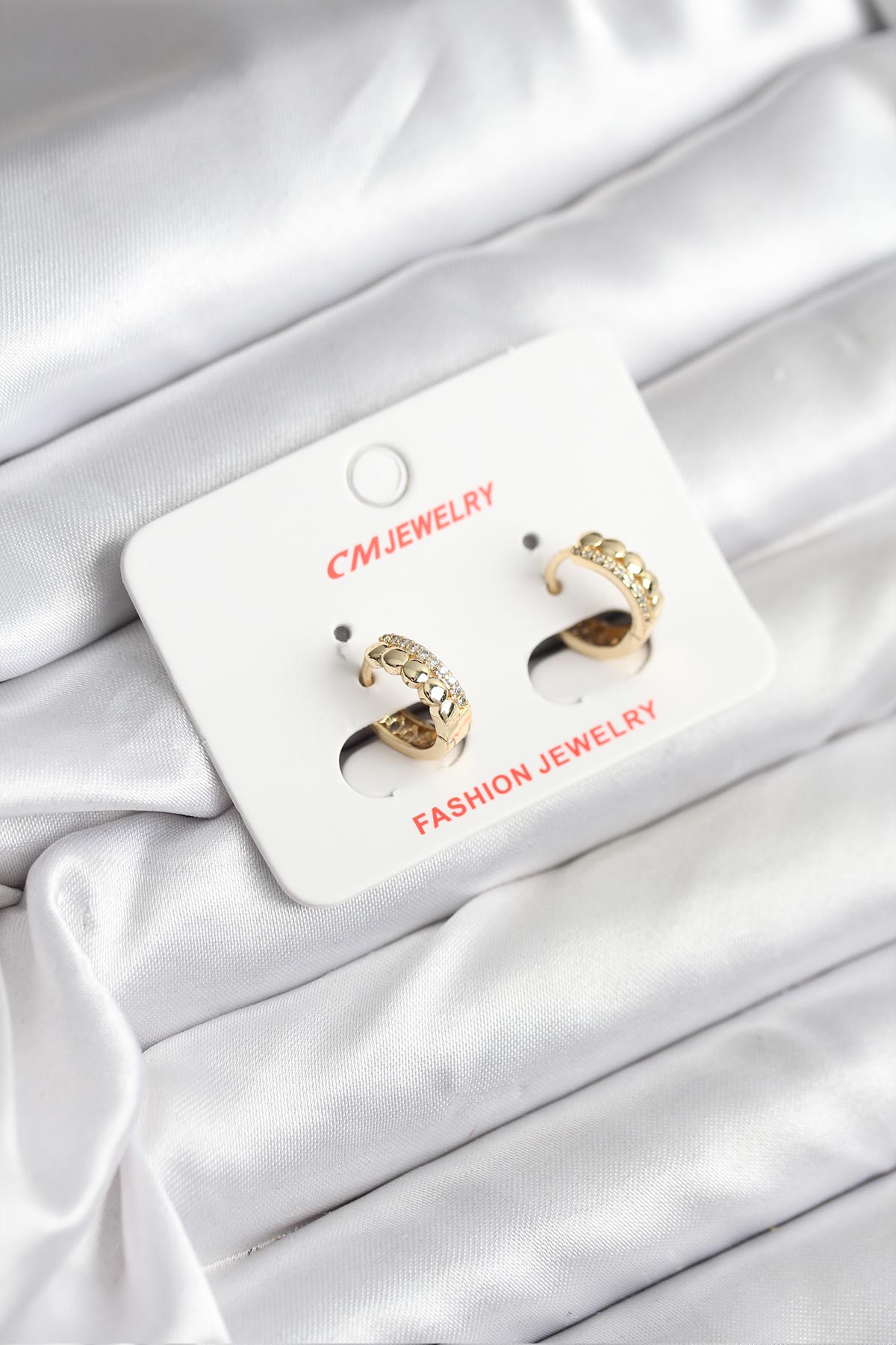 14K Gold Renk Kaplama CM Kadın Küpe - Lisinya