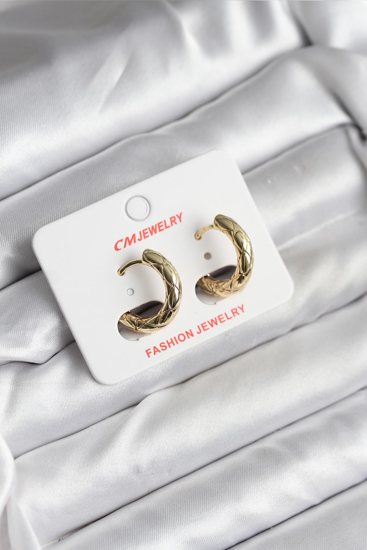 14K Gold Renk Kaplama CM Kadın Küpe - Lisinya