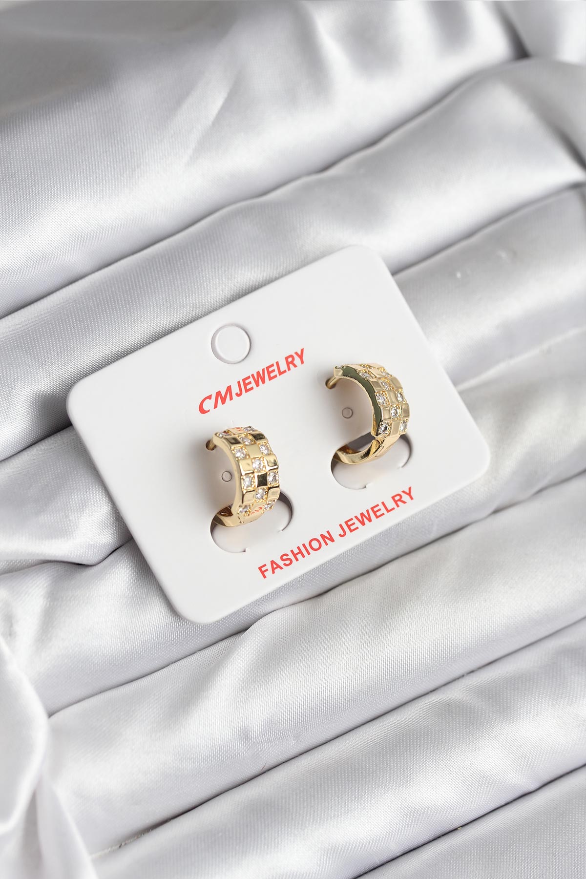 14K Gold Renk Kaplama CM Kadın Küpe - Lisinya