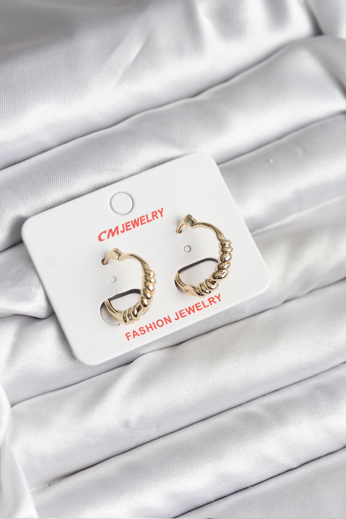 14K Gold Renk Kaplama CM Kadın Küpe - Lisinya