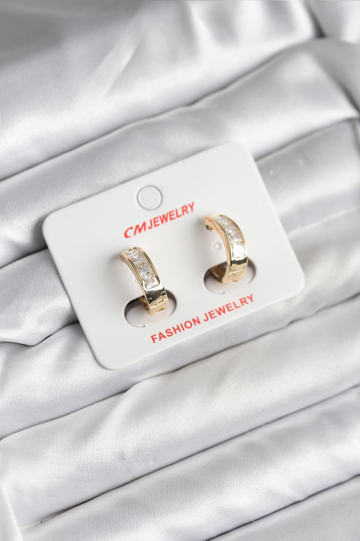 14K Gold Renk Kaplama CM Kadın Küpe - Lisinya