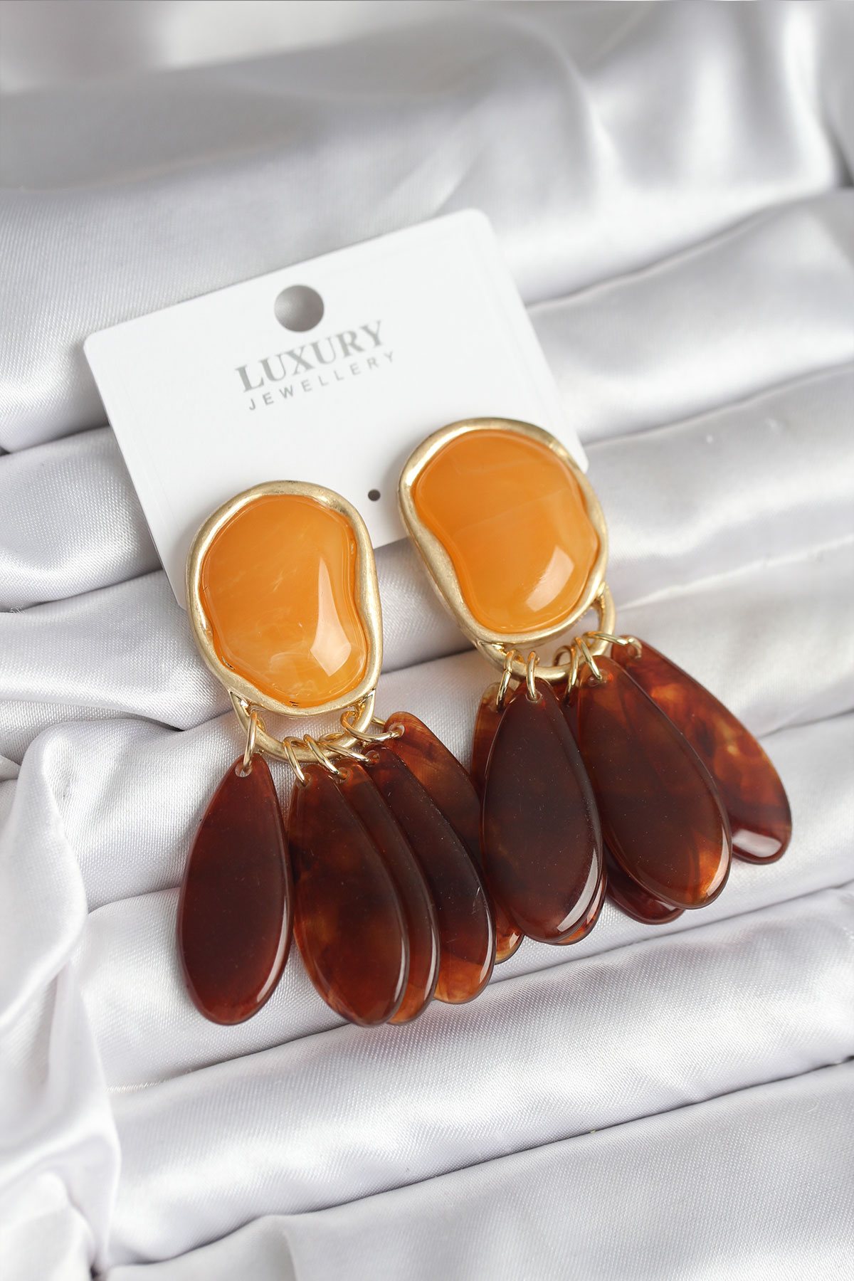 Pirinç Gold Renk Vintage Model Kadın Küpe - Lisinya